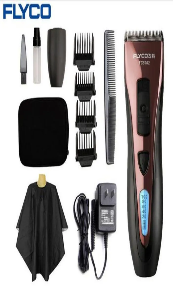 FLYCO Professional Stainless Steel s waterproof Electric Hair Clippers for Men with LED Show Cutting machine FC59023958826