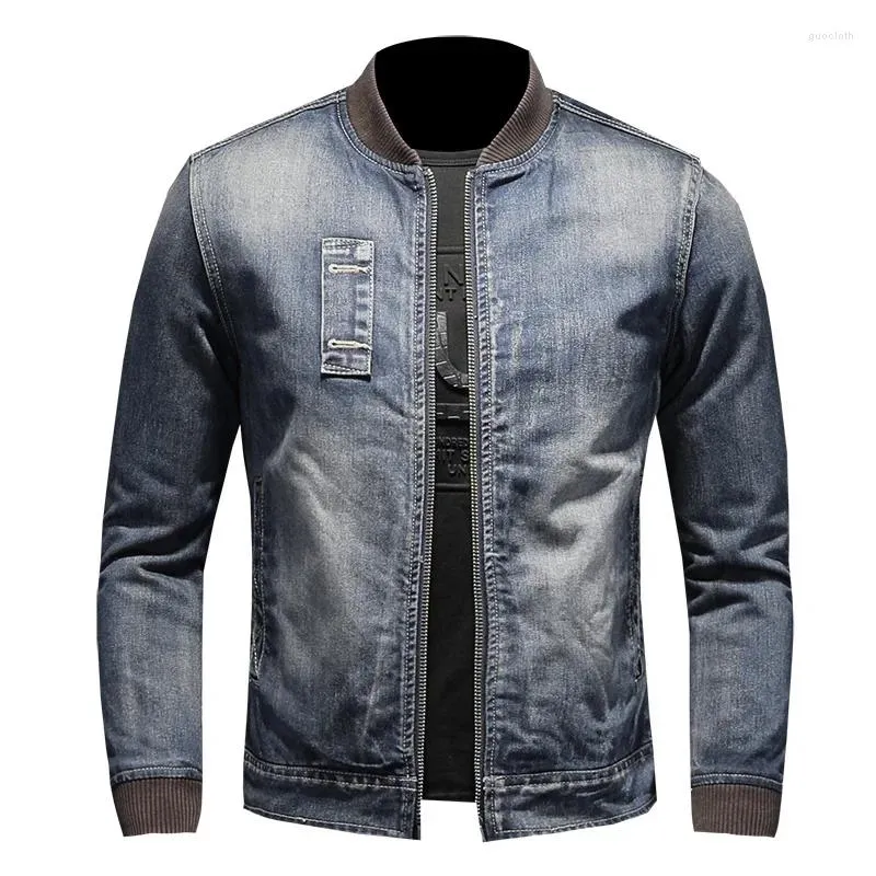 Jaquetas masculinas outono inverno quente denim jaqueta retro motocicleta punk streetwear casacos grossos masculino mais veet cowboy outwear