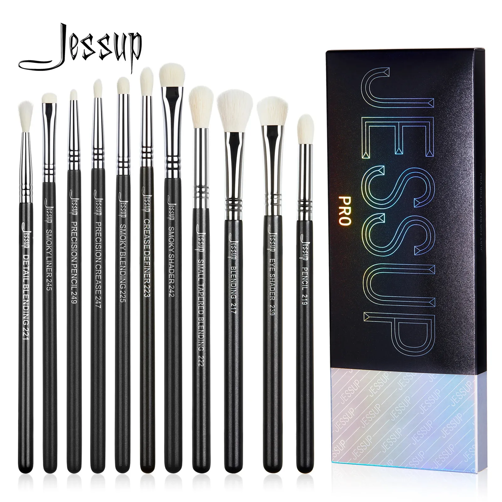 Jessup Eyes Set di pennelli Pennello per trucco per ombretto Premium Synthetic Blending Shader Crease T340240102