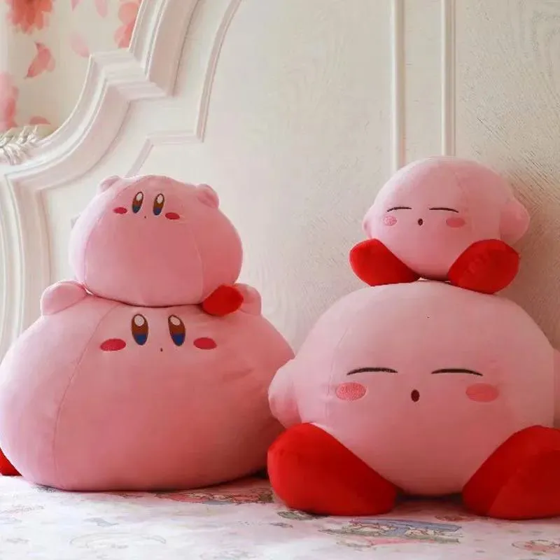 Puppen Plüschpuppen Kirby Kissen Cartoon Niedliche Plüschpuppe Stofftier Peripherie Kindergeburtstagsgeschenk Zuhause Stofftier Plüschtiere Zu