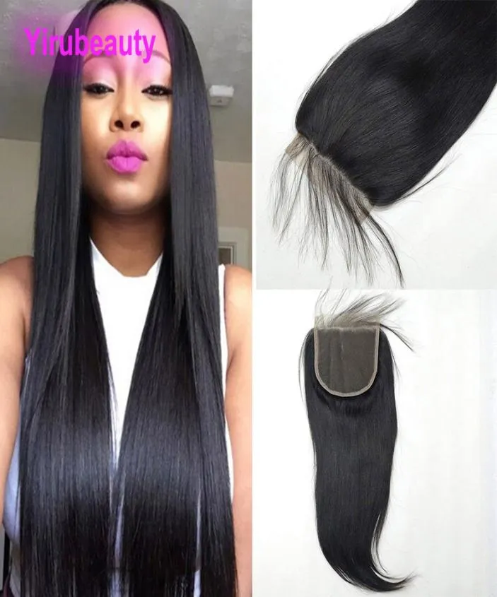 Indian Unprocessed Human Hair 1026inch Natural Color 5X5 Lace Closure Virgin Hair 4080gpiece Whole8063378