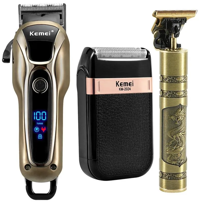 Trimmer Professional Barber Hair Clipper wiederaufladbare elektrische Finish -Schneidung Hine Bart Trimmer Rasierer Schnurkabelschnur