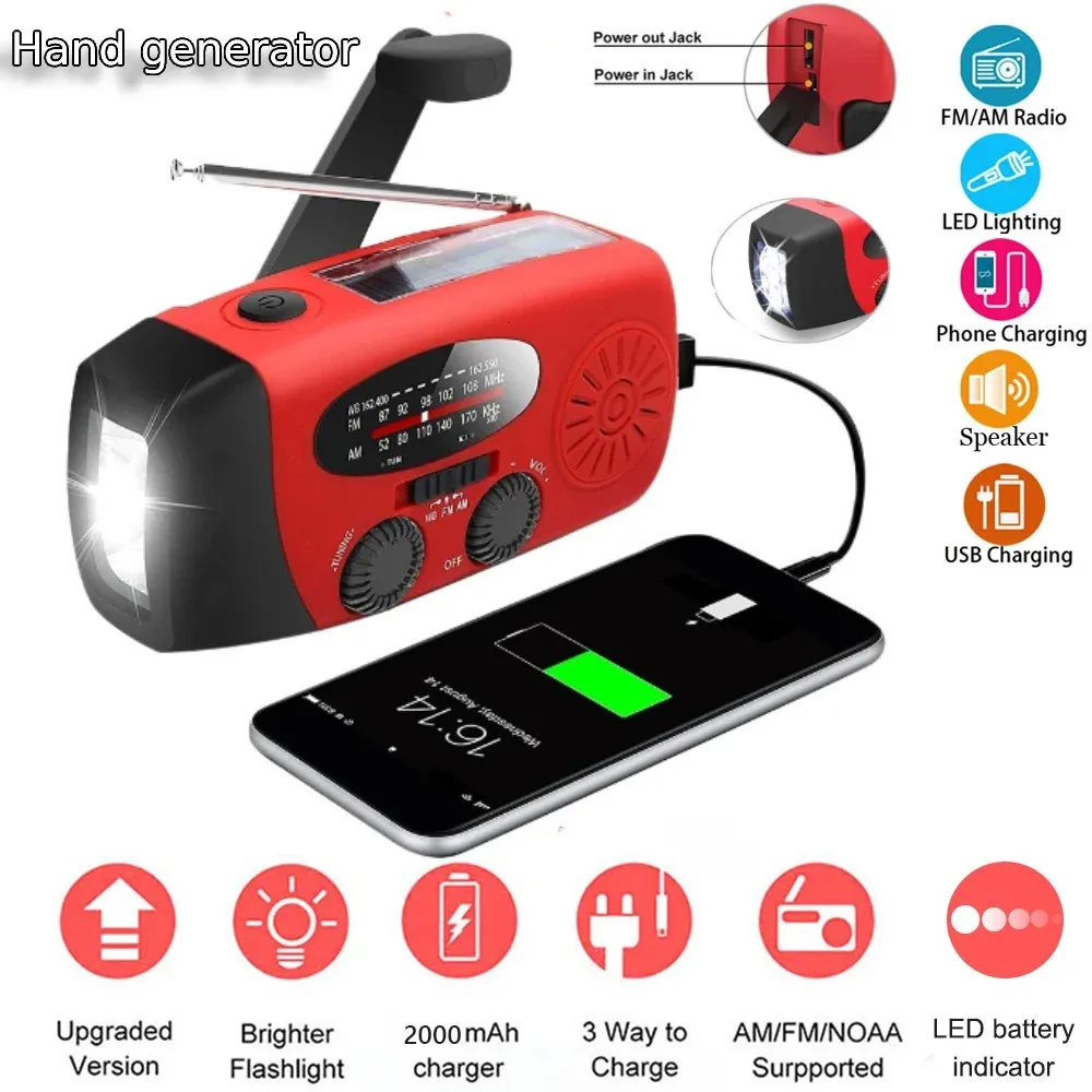 Emergency Radio, Solar Hand Crank Am/fm/noaa Weather Ra... | Cuotas Sin Interés