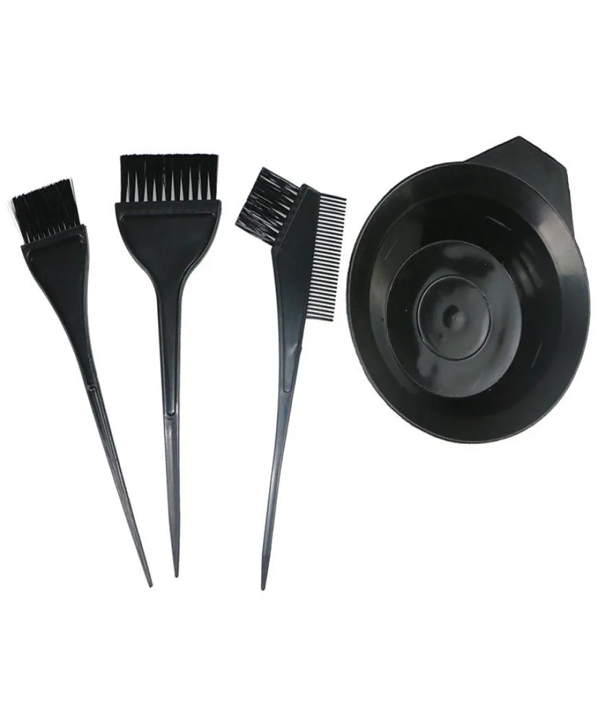 4 pçs cor do cabelo tintura tigela pente escovas kit de ferramentas ferramentas de tingimento de cabelo salão cabeleireiro estilo matiz diy tool4827970