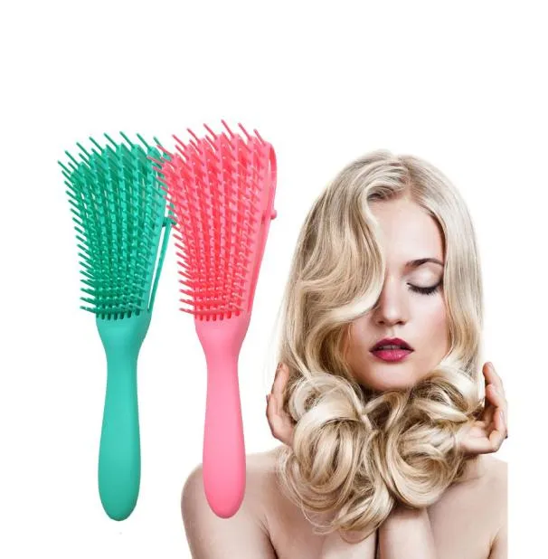 5 pièces nouveau peigne à cheveux brosses à cheveux frisés brosse à cheveux bouclés peigne de Massage Salon de coiffure outils de coiffure 2727438