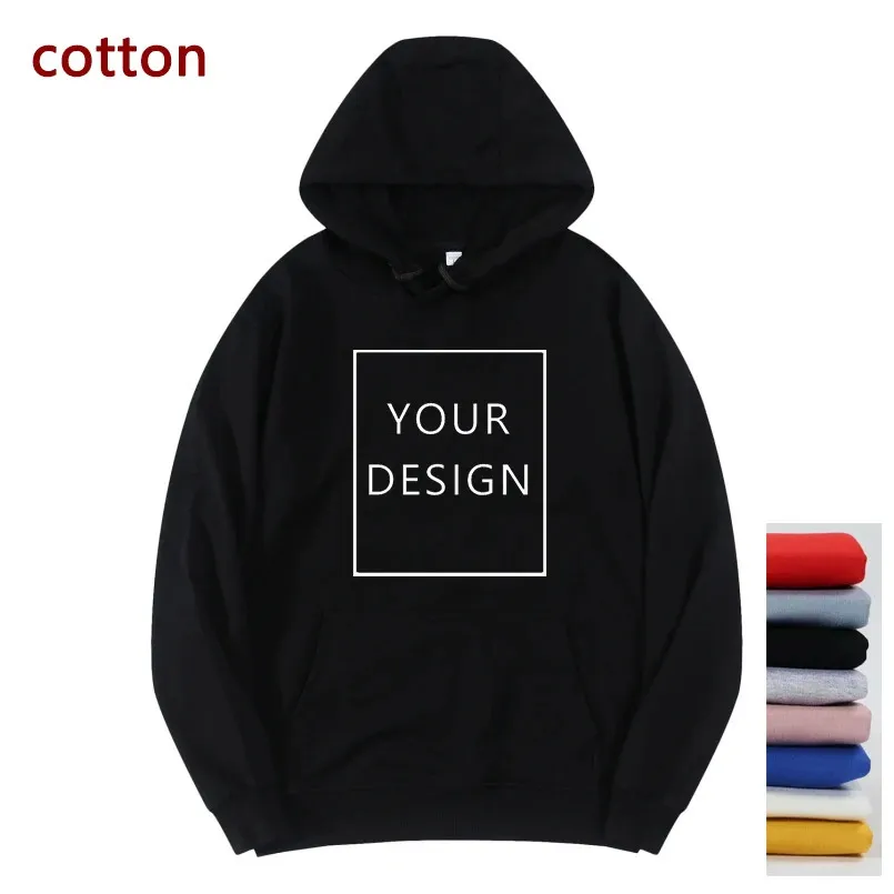 Ihr EIGENES Design Baumwolle Männer Hoodies DIY Marke / Bild Benutzerdefinierte Herren Hoodie DIY Frauen Sweatshirt Unisex Männer Frauen Kleidung 240102