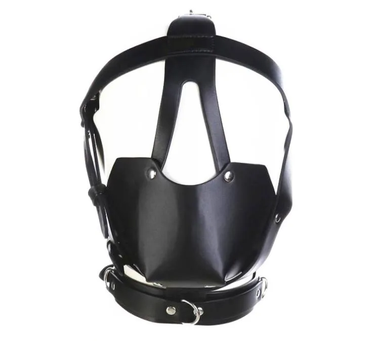 BDSM bouche d'âne Gag museau jouets sexuels harnais de tête équipement de Bondage contraintes jeu fétichiste produits pour adultes Black4534445