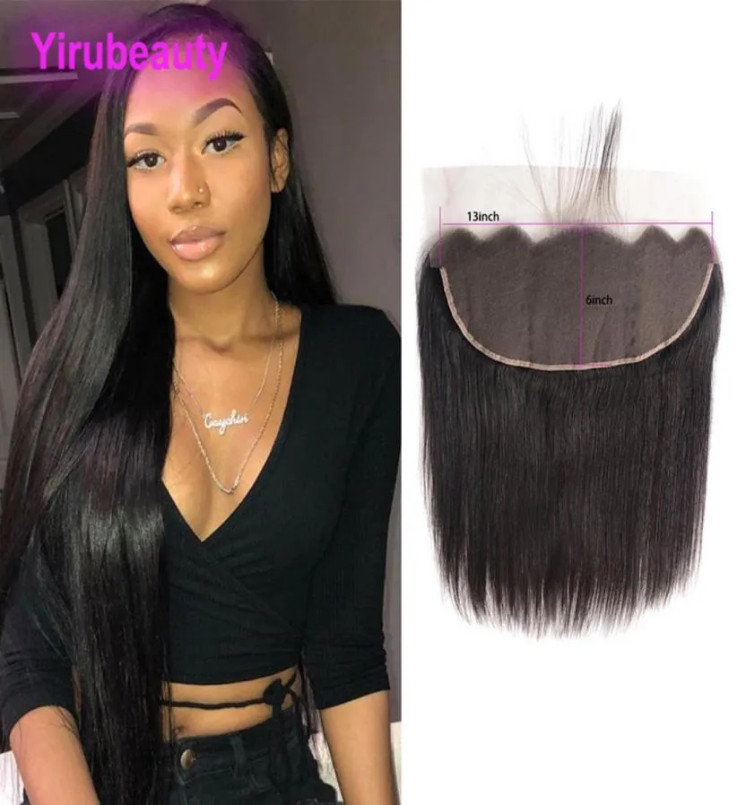 Malaysian 13X6 Lace Frontal Ear To Ear Unprocessed Human Hair Top Closures Straight Part 13 By 6 Frontals Virgin Natural Colo4415264