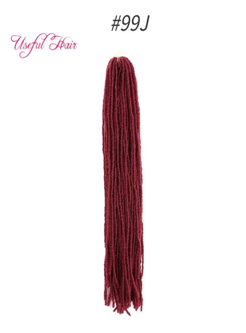 Dreadlocks diy tığ işi saç uzantıları kilitler sentetik saç örgüsü ombre sarışın 18 inç örgü saç kardeşi Micro locs dhgate b7748548