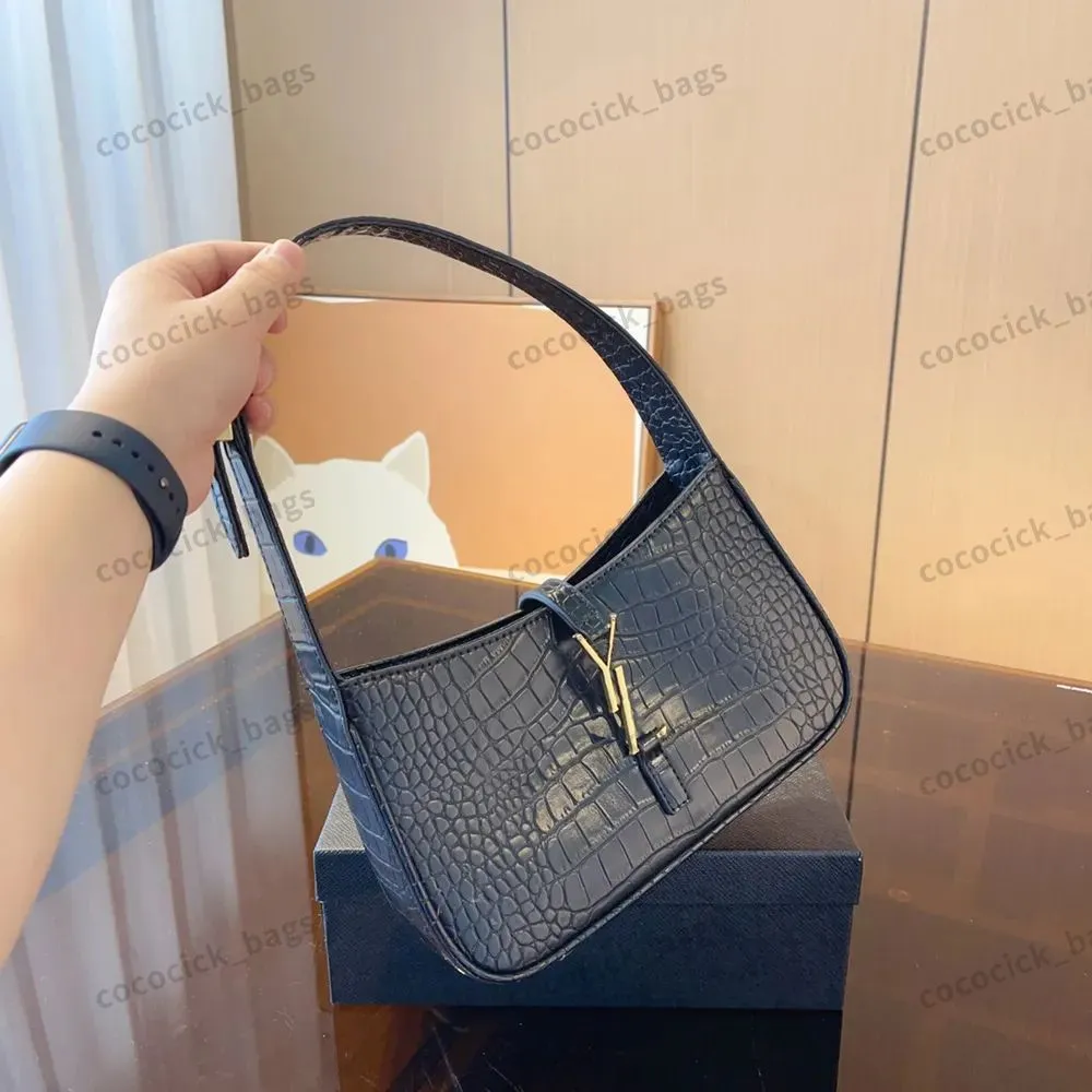 Le 5/7 mini gładka skórzana torebka torba hobo cleo torba skórzana torba torebka torebka męska torebka hobo designerka torba krokodyla wzór na ramię Crossbody Bag