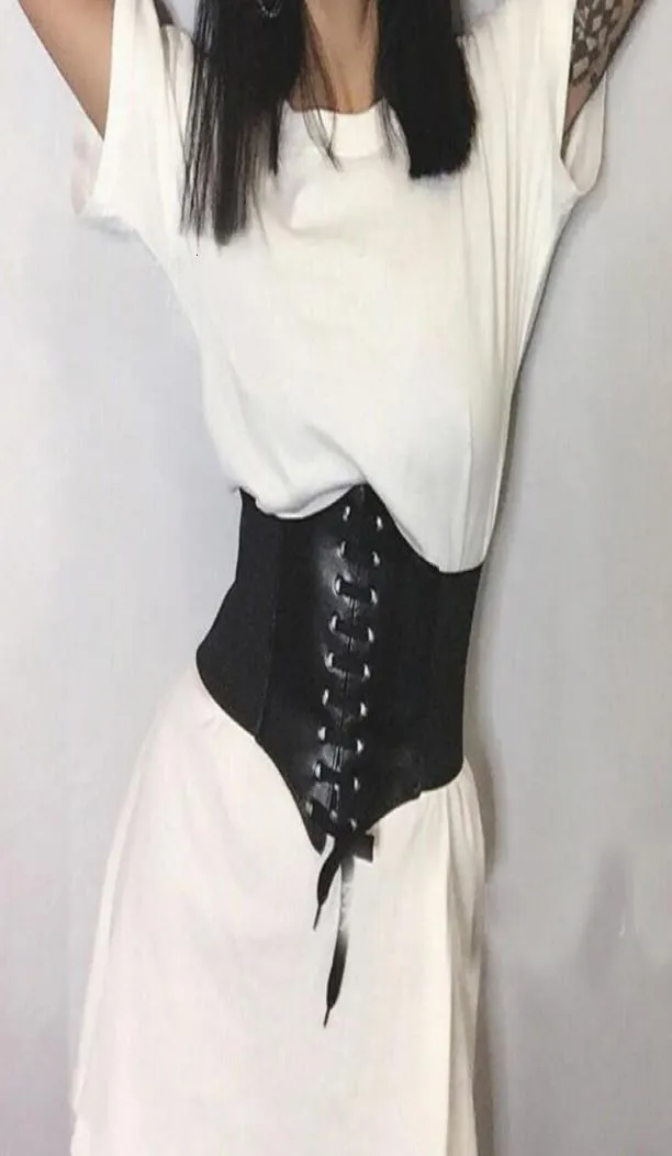 2019 Kvinnor Ultra Super Wide Belt Pu Elastic Corset Belt Fashion Wide Midje Damkläder Accesoories Kvinnliga dekorationer8787151