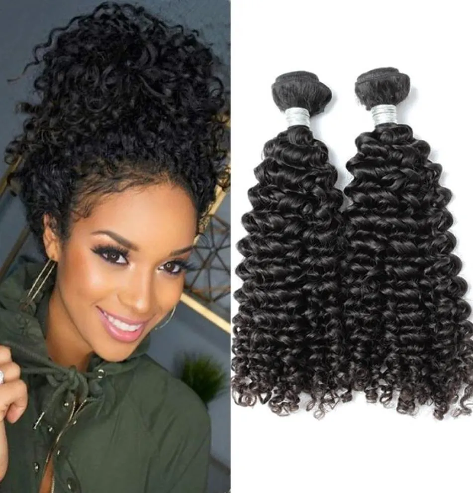 2pcslot Quality Brazilian Curly Extensions Weaves 9A 1026inch Natural Color Human Hair Julienchina Bellahair1881322