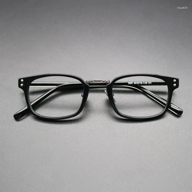 Solglasögon ramar antika handgjorda höga myopia glasögon ram låg låda liten GMS-820 Anpassade receptbelagda grader för män och kvinnor