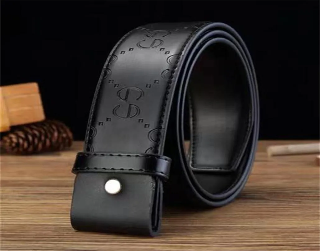 Designer belt men039s and women039s leather luxury letter bronze Gold Buckle Black Classic big letter Korean youth pants wai3689961