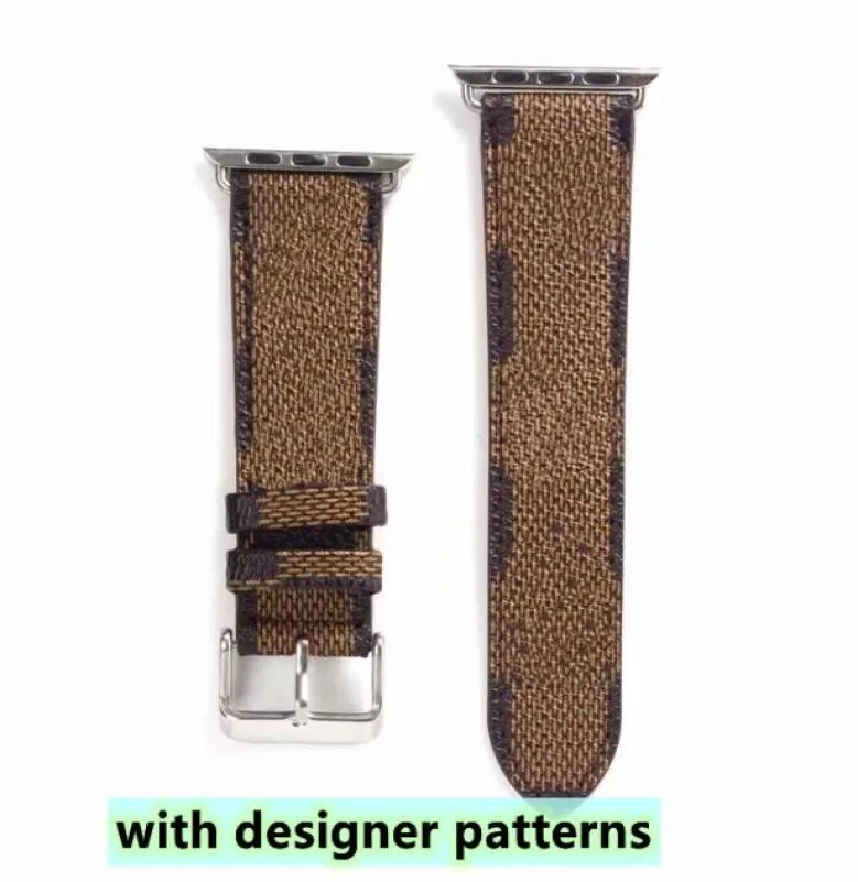 Smart Watches Bands Replacement Watch Band Designer Strap for Series 1 2 3 4 5 6 38mm 40mm 42mm 44mm PU Leather2269277