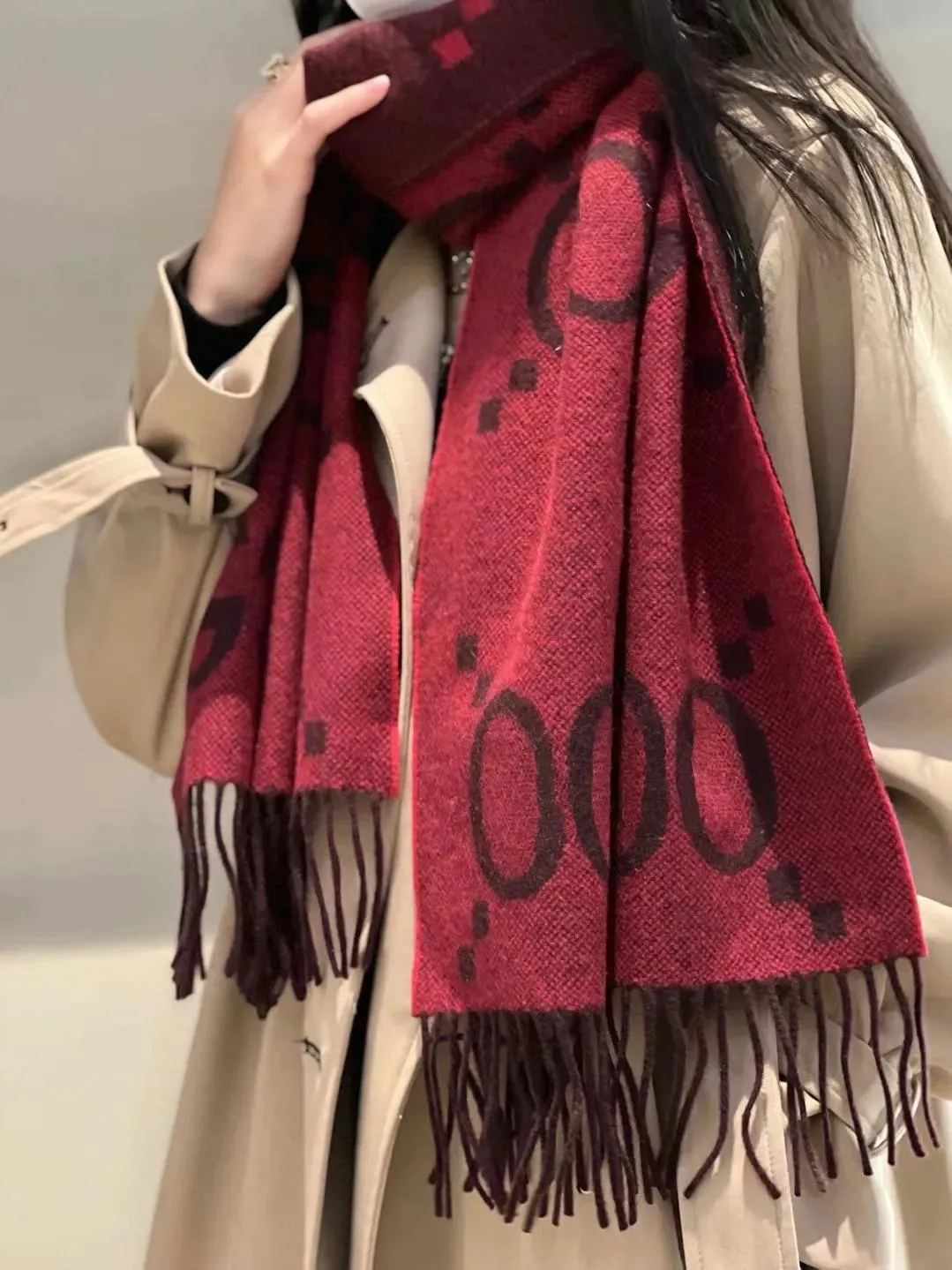 Szaliki Scali Luksusowy projektant szalik jesień i zima kobiety ciepłe wygodne dotyk mody seniorów Proces First Class Process Fashion Versati