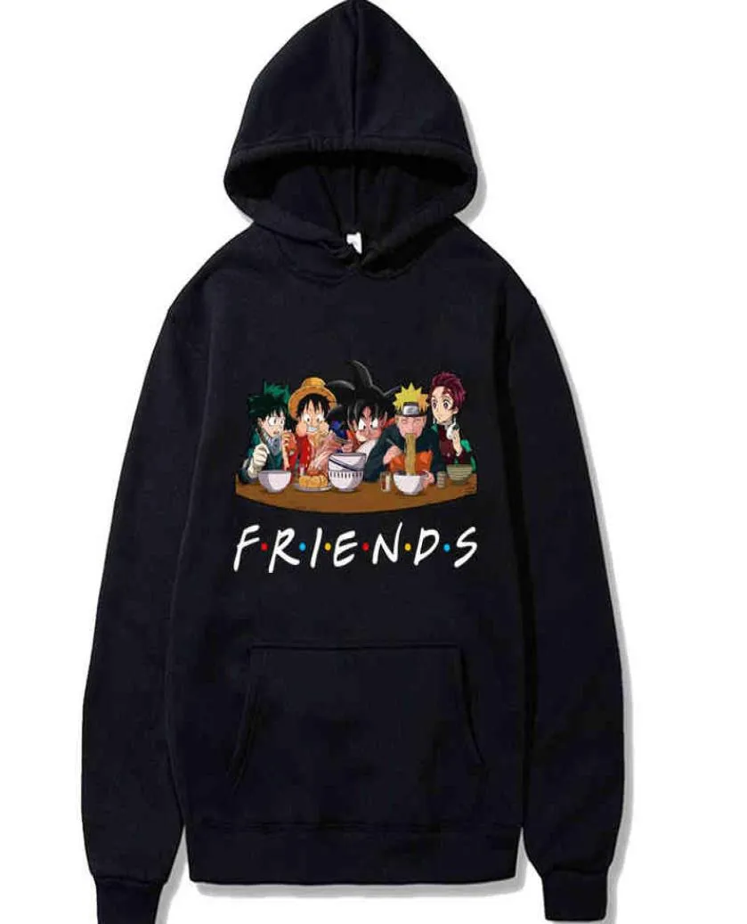 2021 Anime My Hero Academia MenWomens Print Friends Manches longues Demon Blade Surdimensionné Boygirls Sweats à capuche Vêtements G12088070747