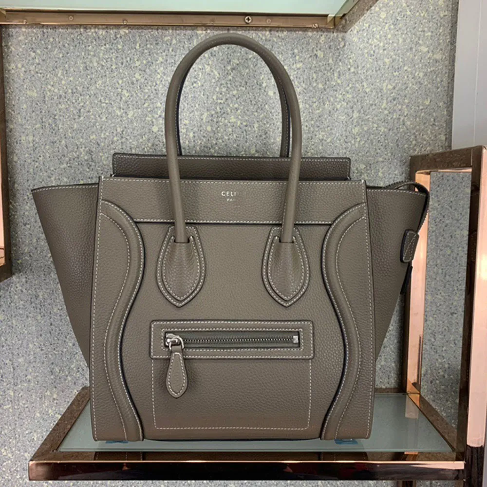 ドラムされたCalfskin Calfskin Mini Luggageユニークな女性の魅力、プロの女性特性ファッショントレンドのマイクロ荷物ハンドバッグ