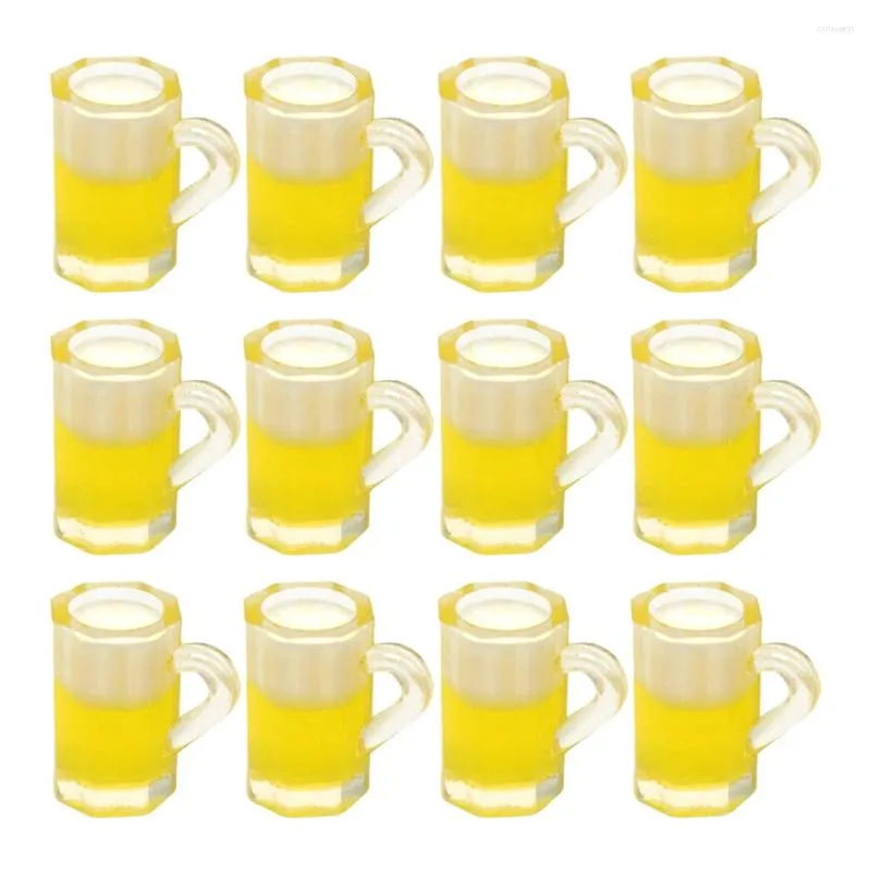 Wine Glasses 20pcs Miniature Beer Mugs Mini Cups Model House Accessory Decoration