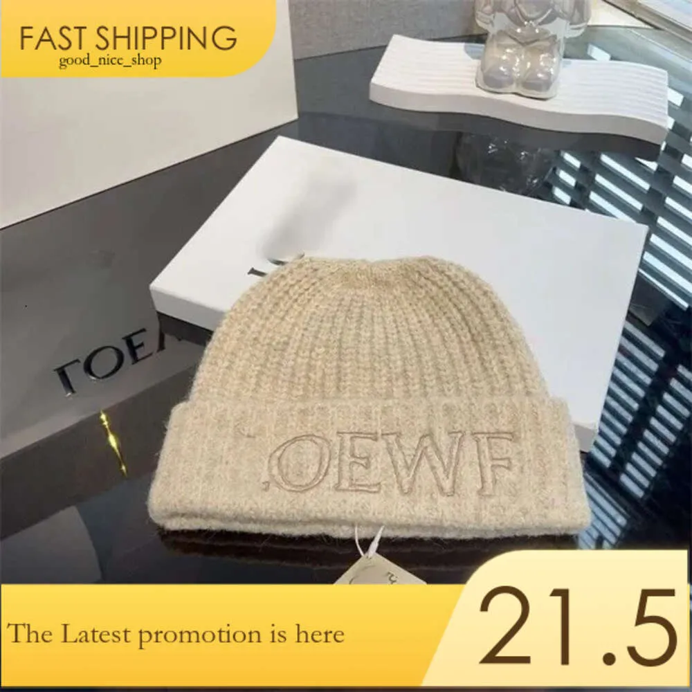 Loewee Hat Official Quality Designer Beanie Caps Mens Women Winter Popular Wool Warm Knit Hat 229