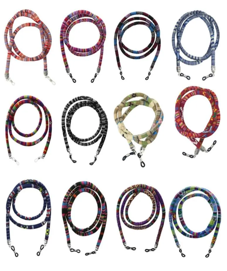 50 Stück bunte Brillen-Ethno-Baumwollschnur, Brillenschnur, Brillenhalter, Sonnenbad, Sonnenbrillen-Lanyard, runder Riemen9746000