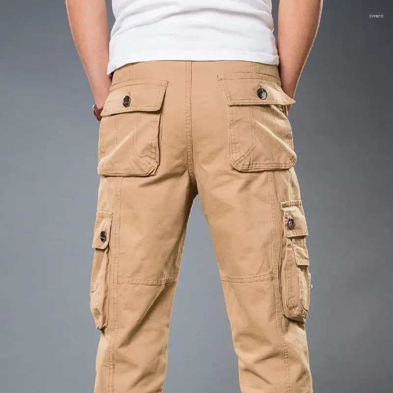 Pantalons pour hommes 2024 Automne Ville Tactique Hommes Multi Poches Cargo Militaire Combat Coton Pantalon Pantalon Décontracté Randonnée Z76