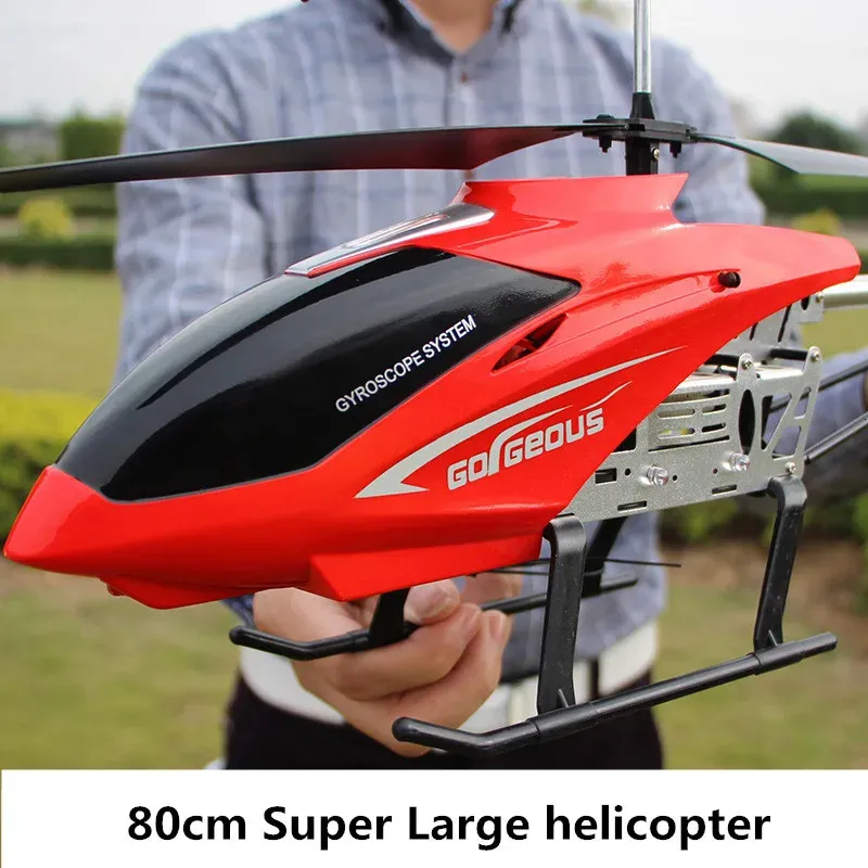 Mise à niveau XY-01 RC hélicoptère 3.5CH 80cm grand modèle d'avion télécommandé en alliage extérieur RC Drone enfants jouet 3000mAh 231229