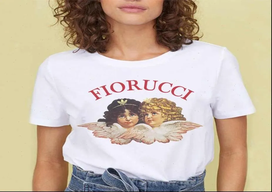 2021 Baby Angel Print Sommer T-shirt Harajuku Streetwear Kurzarm Shirt Fiorucci Übergroße Ästhetische Womens2051448