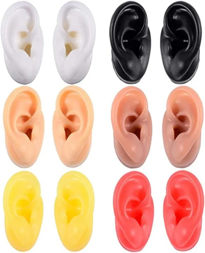 Fourniture de soins d'oreille en Silicone souple, modèle d'oreille, moule Flexible pour la pratique du perçage, affichage de bijoux, caoutchouc 6006838