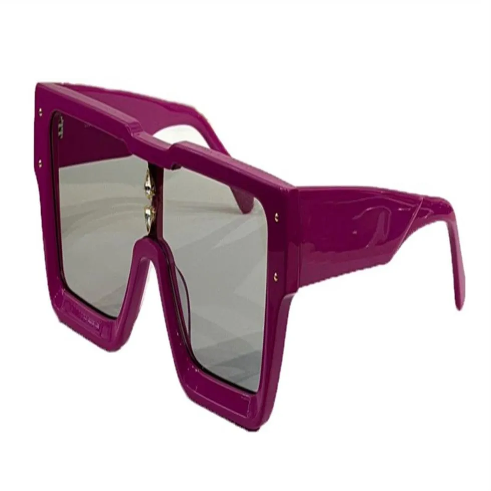 Lunettes de soleil de mode Z2188 lentille de cadre de plaque épaisse carrée avec décoration en cristal design avant-gardiste extérieur UV400 lunettes de protection249H