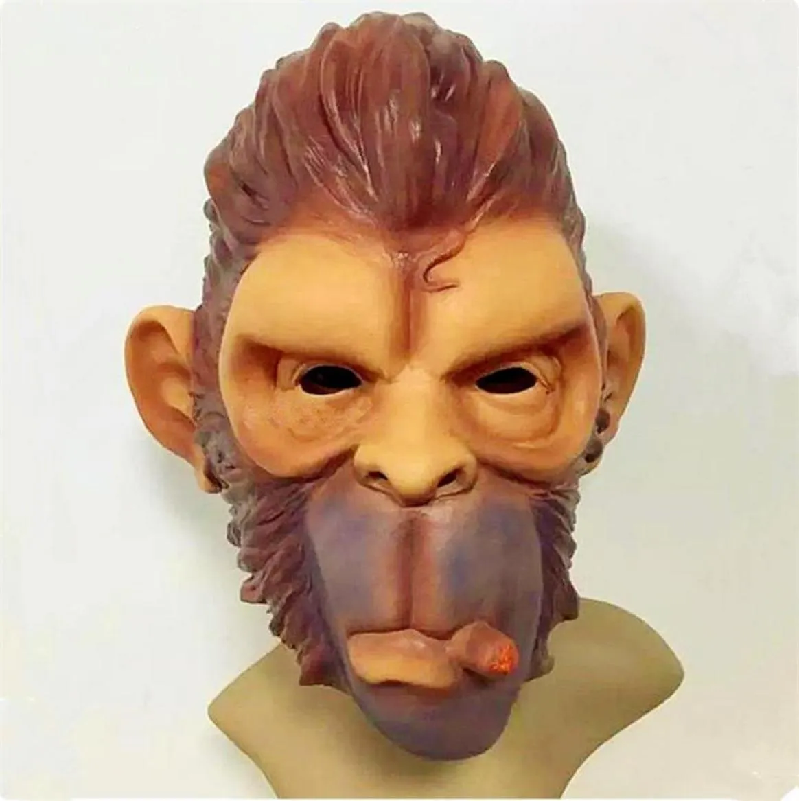 GTA Grand Theft Auto V Маска гориллы Латексная маска зверя-рыцаря Шимпанзе Маски с капюшоном обезьяны Латексные туши Хэллоуин игра play333R3045047