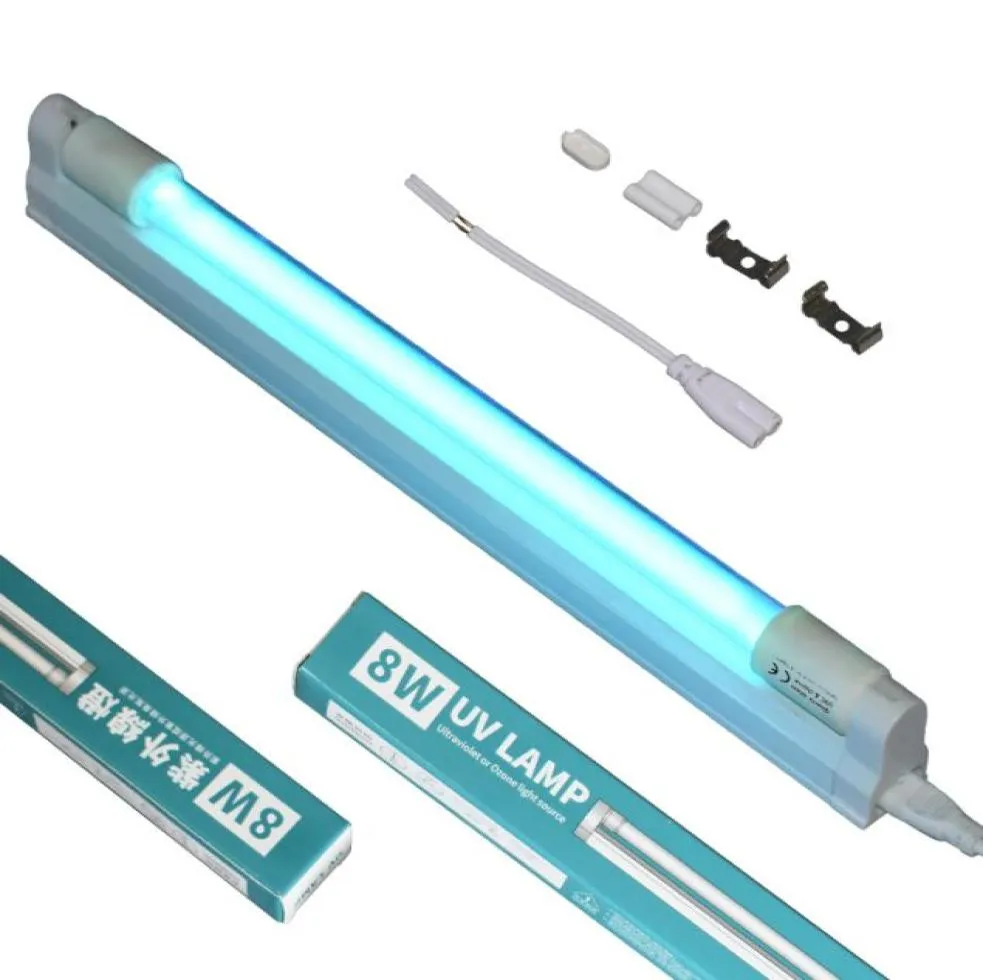 With BOX 8W UVC Lights Germicidal Lamp UV Sterilizer Light 30CM Integrate T8 LED Tube Bulb Ultraviolet Disinfection48662313094213
