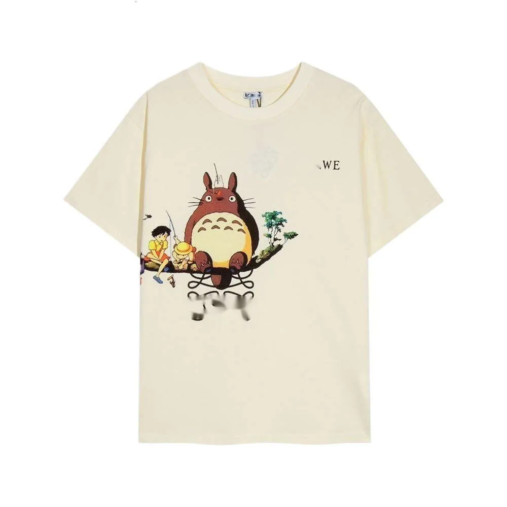 Loewee T-shirt Designers Fashion Men Women With High Quality And Confidence Trendy Brand Dragon Cat Print High-end Fall Shoulder Short Sleeved