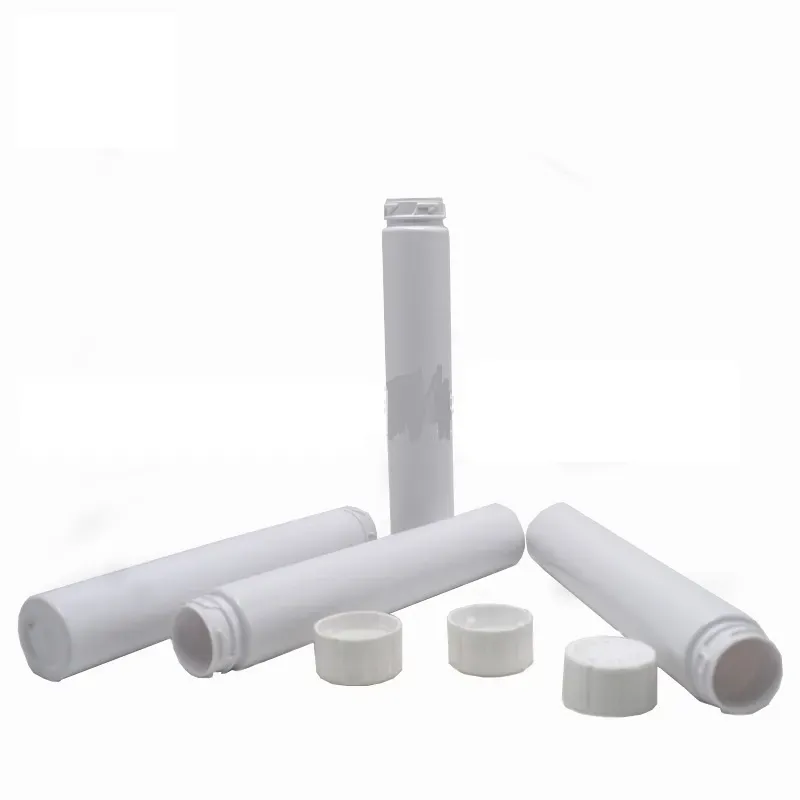 106 mm D18 mm pre-roll verpakking PS-buisfles met Scrow-dop Kindveilige veiligheidsdop plastic gezamenlijke stompe voorrollende pillencontainer LL