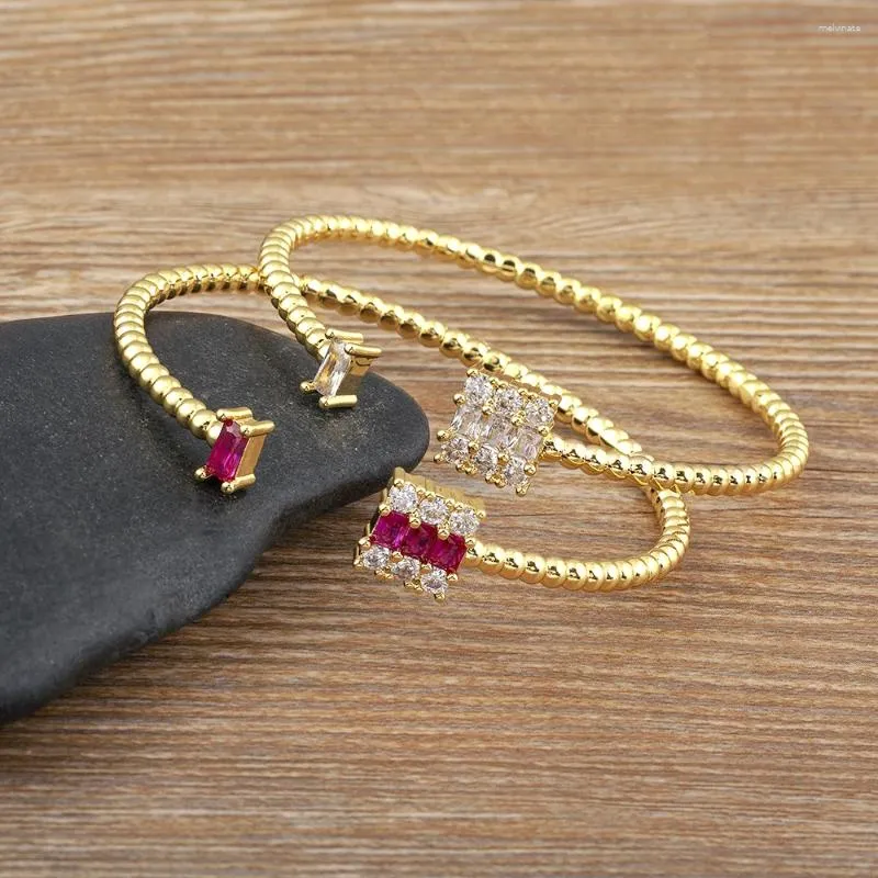 Bracelet AIBEF Design brillant luxe ouvert manchette exquise bijoux accessoires réglable Bracelet pour amoureux ami femmes cadeaux