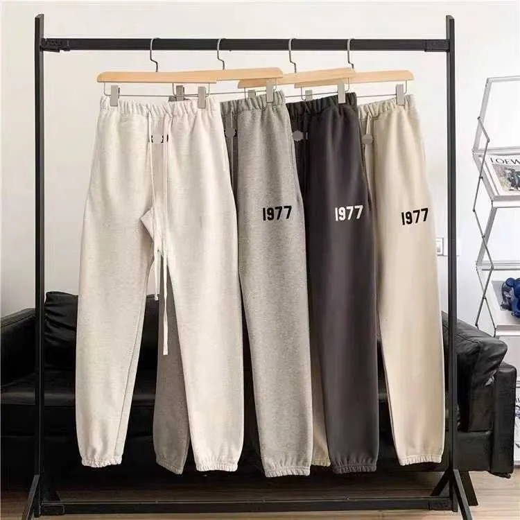 Essientialialspant herrbyxor plus plysch ess samma stil åttonde säsong dubbel linje långa byxor fgo high street lös casual pant casual över 6472