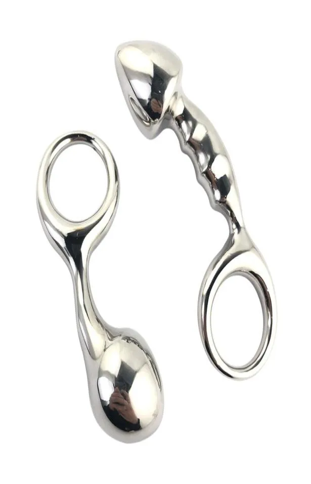 Stainless steel huge heavy small large size Metal anal beads butt plug with pull ring insert BDSM ass sexy toy dildo gay couple8148698