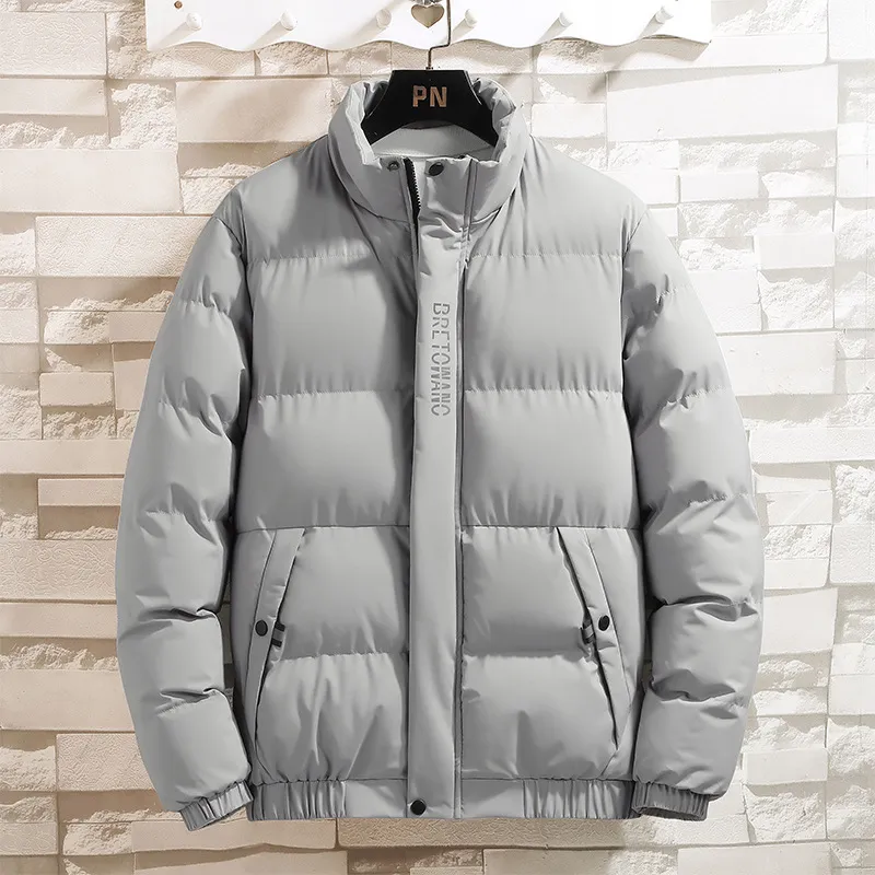 Manteau pour hommes, veste d'hiver en duvet de coton, nouveaux vêtements, version coréenne pour hommes, belle veste en coton épaissie, col montant pour la chaleur