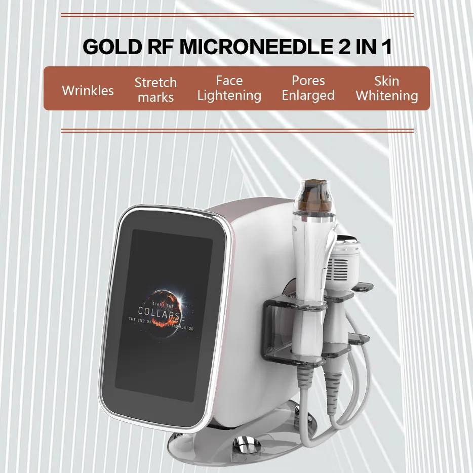 4 sondes Niet-invasieve fractionele RF Microneedle-machine Koude hamer 2 in 1 Huidverjonging Litteken Repareren van huidvernieuwing Elektroporatie-apparaat