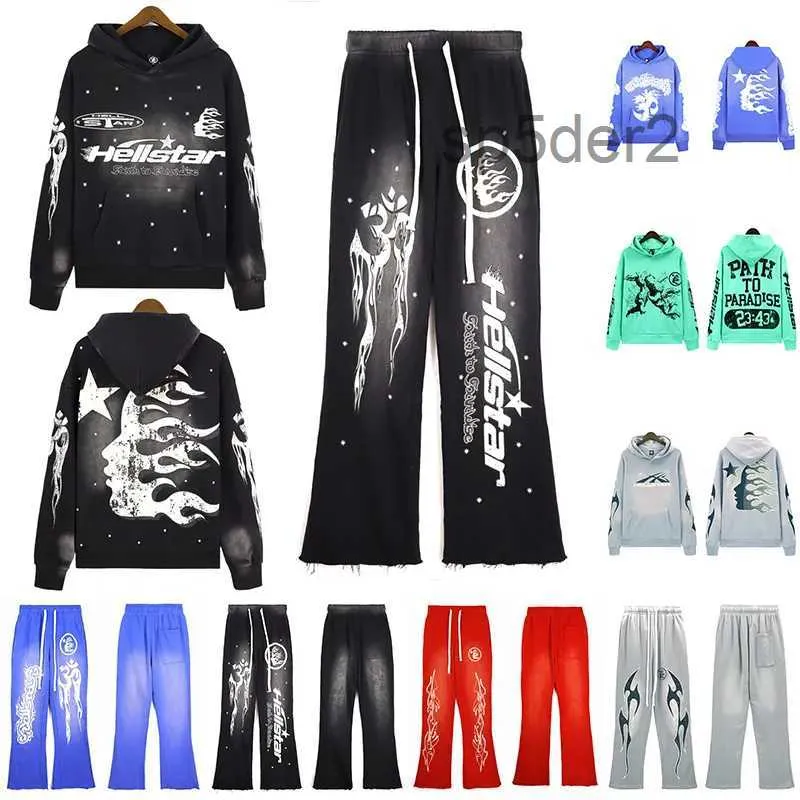 Hell Star Designer Hoodie Hellstar Mannen Trui Bet Grafische Print Roze Rood Capuchon Vrouwen Harajuku Gothic Tops Streetpant Vintage Hip RJRX OJR1