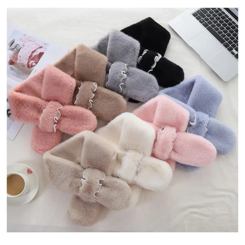 Scarves Breathable Thickened Warmth Autumn Neck Sleeve Plush Soft And Skin Friendly Winter Neckerchief Scarf Windproof Warm