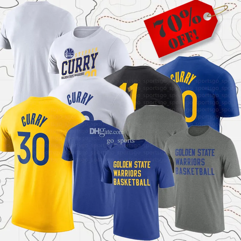 Hommes Femmes Marque Fans Chemises de basket-ball 30 Stephen Currys 11 Klay Thompsons Tops Tees Adulte Lady Sport T-shirt à manches courtes American Street Vêtements décontractés