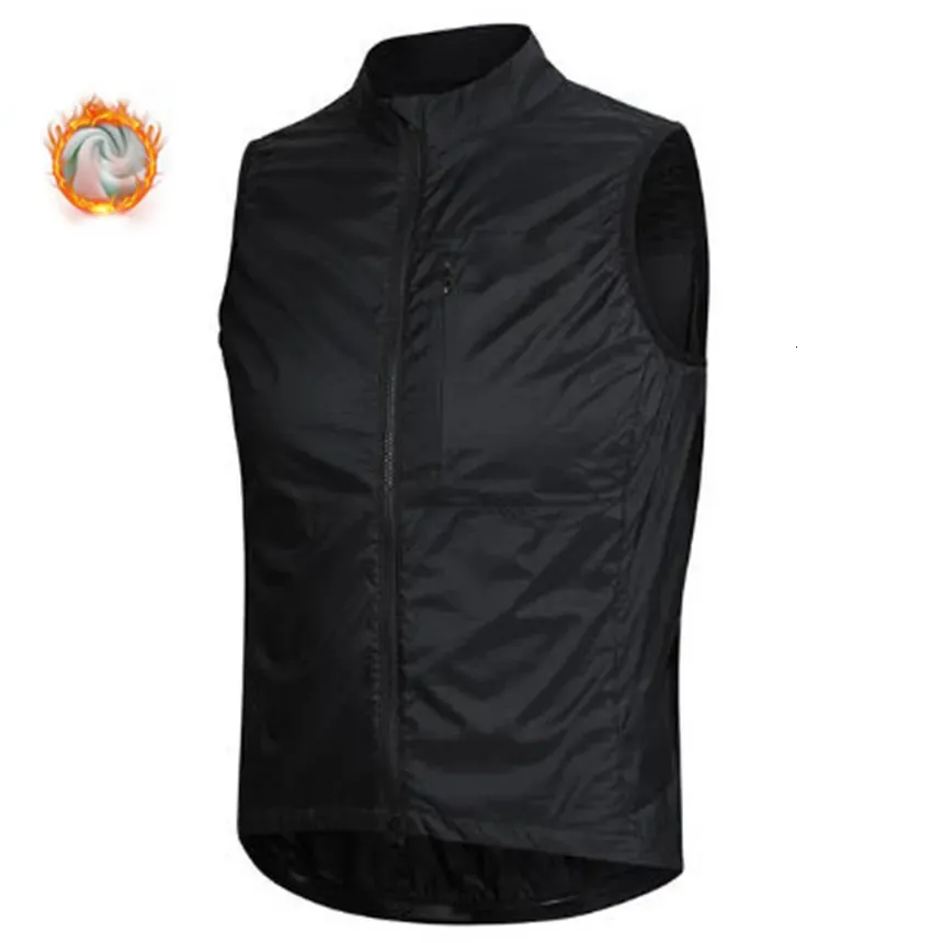 Spexcell Rsantce Invierno Polar Térmico Hombres A Prueba de Viento Impermeable Ciclismo Chaqueta Sin Mangas Ropa de Bicicleta Jerseys Bike Vest240102