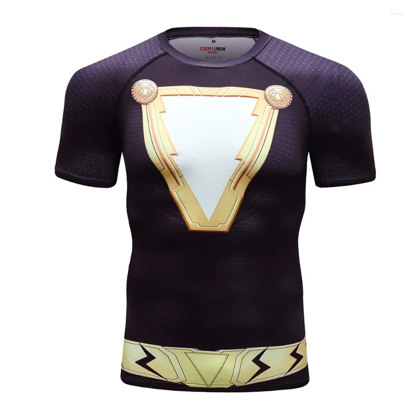 Herren T-Shirts Kompressionsshirt Jiu Jitsu Kickboxen Training Kurzarm Rashguard Polyester Spandex Sublimation Sportblusen