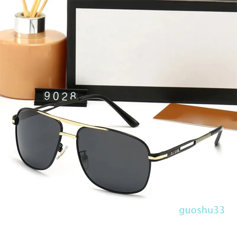 Мужские дизайнерские солнцезащитные очки для вождения на открытом воздухе, устойчивые к ультрафиолетовому излучению, персонализированные солнцезащитные очки с двойным лучом в металлической оправе