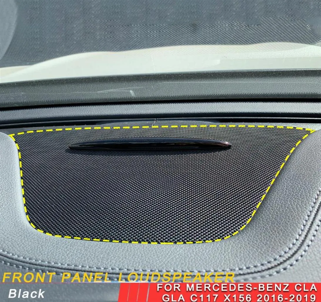 Pour Mercedes- CLA GLA C117 X156 2016-2019 haut-parleur de porte de voiture son chrome pad haut-parleur couverture garniture cadre autocollant intérieur acce226e4166682