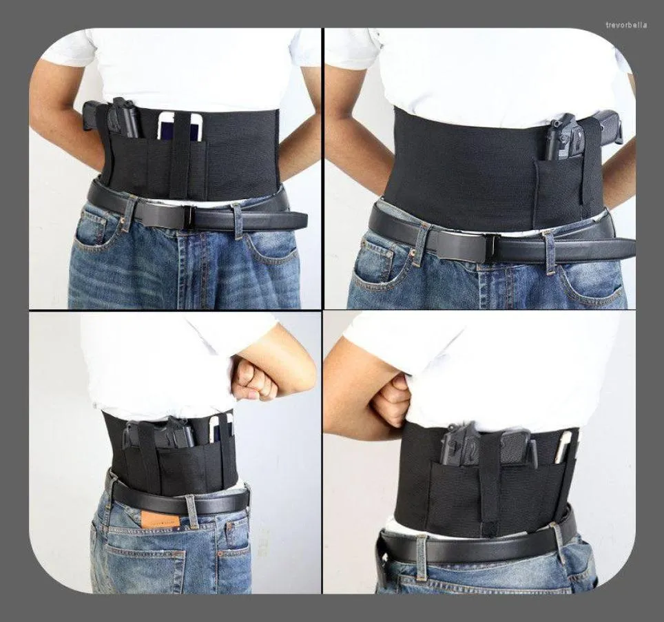 Cintos Belly Band Holster Cintura Respirável Mão Direita para Transporte Escondido Elastic3824787