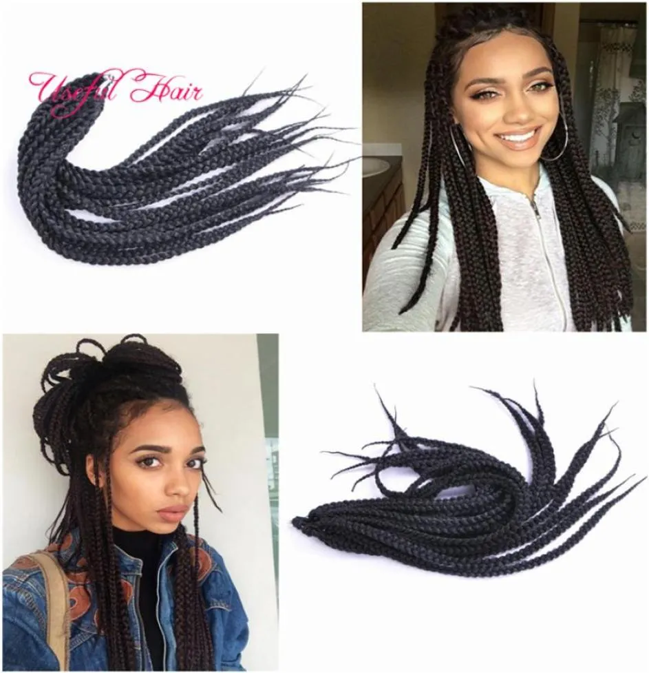 18inch 3s box braids synthetic braiding hair crochet braids hair 100g crochet hair extensions for women US goddess locs drea5292533