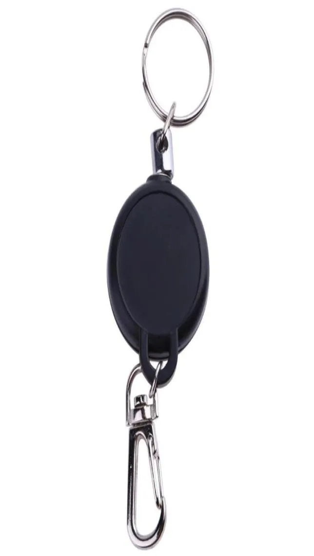 Porte-clés rétractable multifonctionnel en alliage de zinc ABS porte-carte nom porte-clés chaîne tirer clip porte-clés survie en plein air Sport2415964