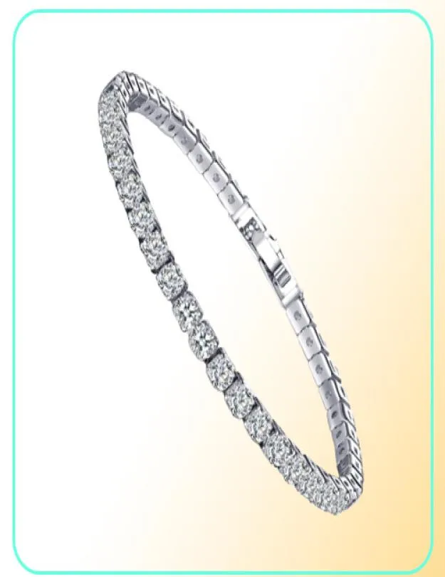 18K witgeel vergulde sprankelende kubieke zirkonia CZ cluster tennisarmband damesmode sieraden voor feest bruiloft34066988498868